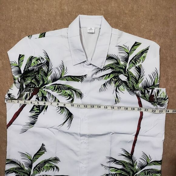 Vacation Palm Short Sleeve Button Up Shirt Mens XLarge -Q - Picture 4 of 7